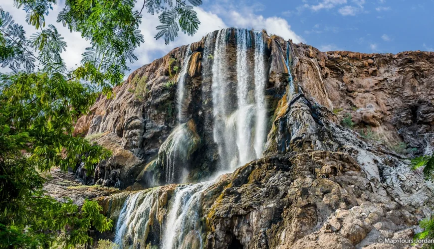 Main hot springs waterfall Jordan